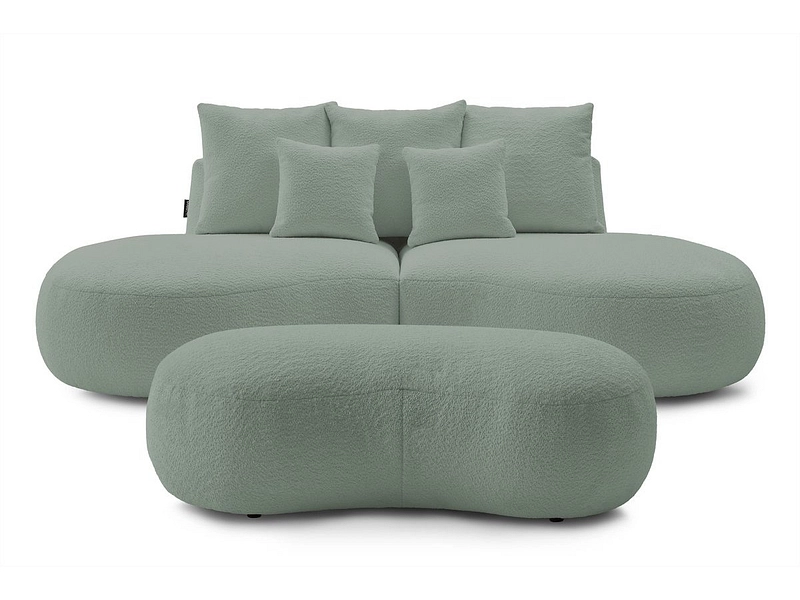 Divano 3 posti con pouf BOBOCHIC SAINT-GERMAIN