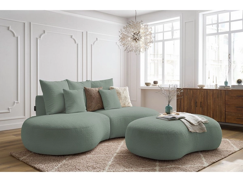 Divano 3 posti con pouf BOBOCHIC SAINT-GERMAIN