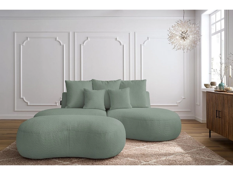 Divano 3 posti con pouf BOBOCHIC SAINT-GERMAIN