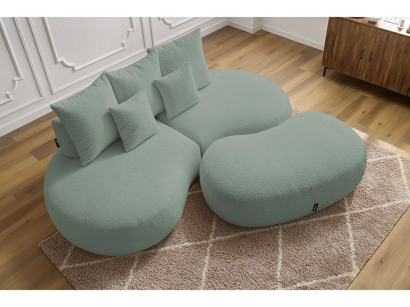 Divano 3 posti con pouf BOBOCHIC SAINT-GERMAIN