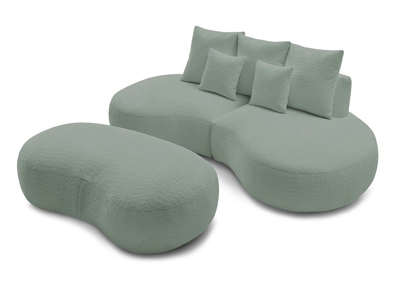 Divano 3 posti con pouf BOBOCHIC SAINT-GERMAIN