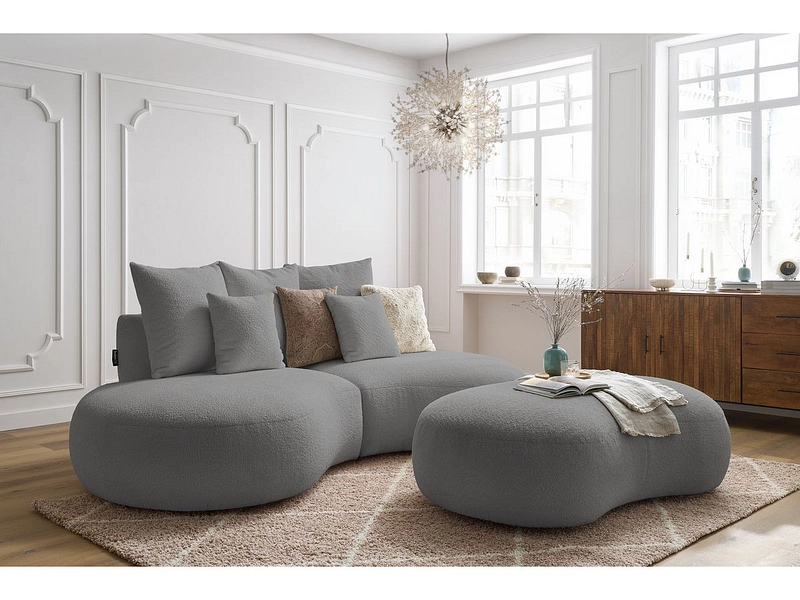 Divano 3 posti con pouf BOBOCHIC SAINT-GERMAIN