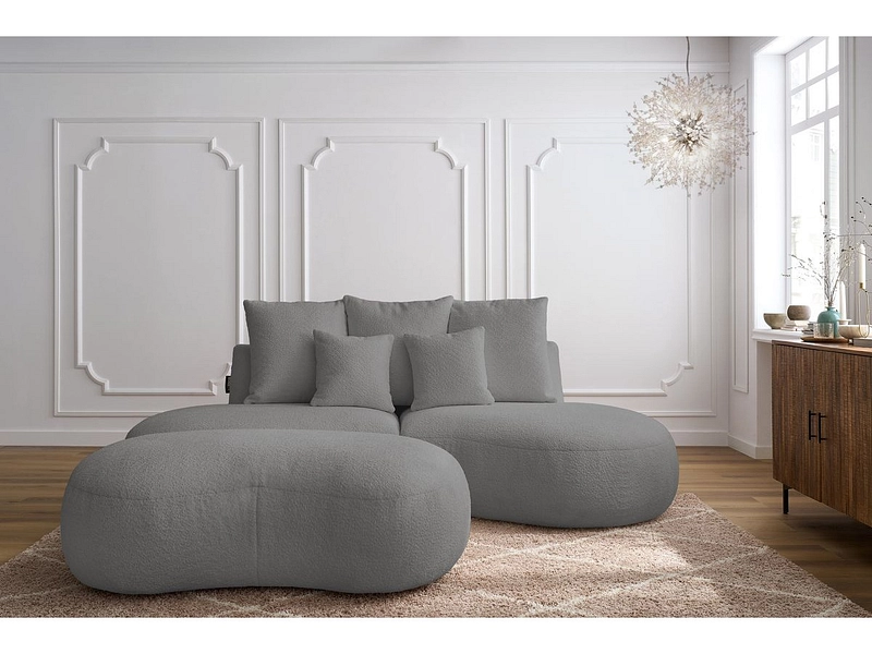 Divano 3 posti con pouf BOBOCHIC SAINT-GERMAIN