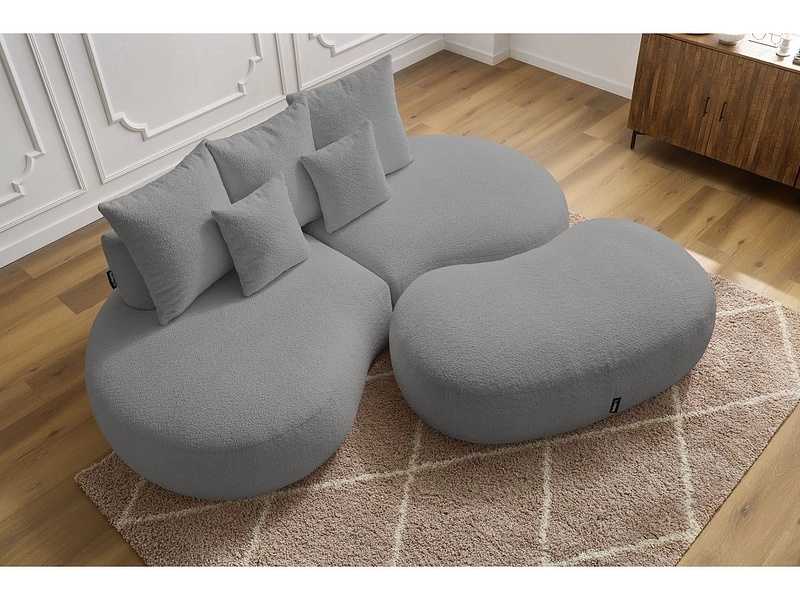 Divano 3 posti con pouf BOBOCHIC SAINT-GERMAIN