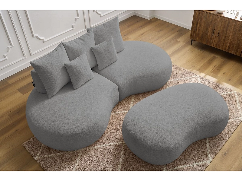 Divano 3 posti con pouf BOBOCHIC SAINT-GERMAIN