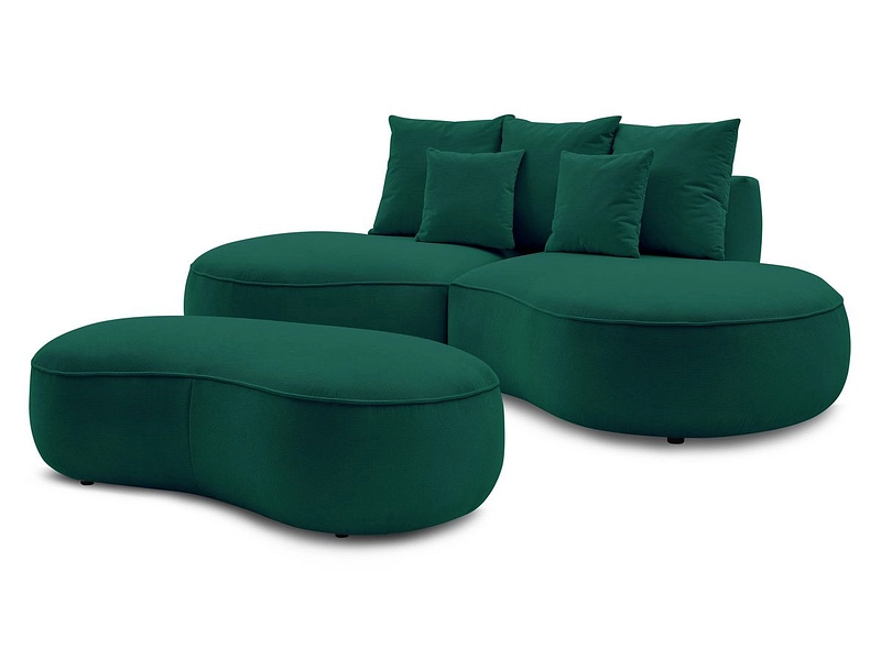 Divano 3 posti con pouf BOBOCHIC SAINT-GERMAIN