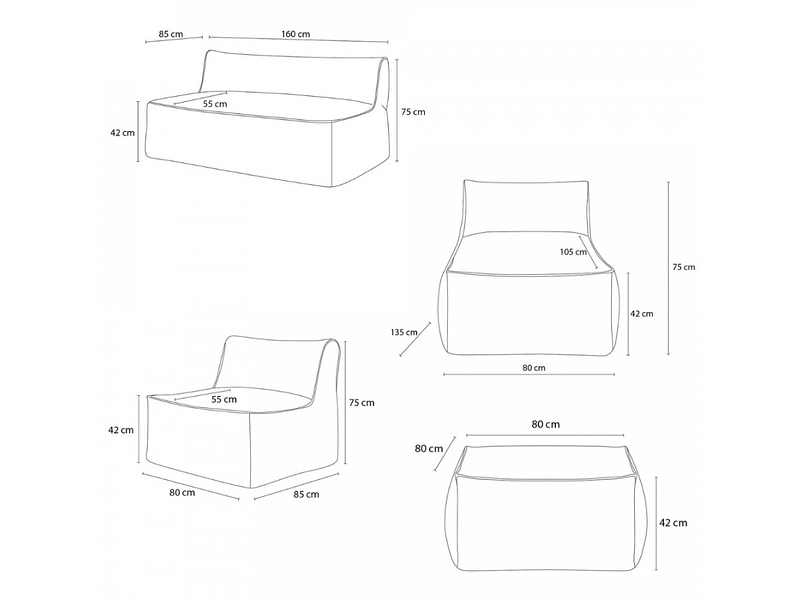 Gartensofa BOBOCHIC RIVIERA