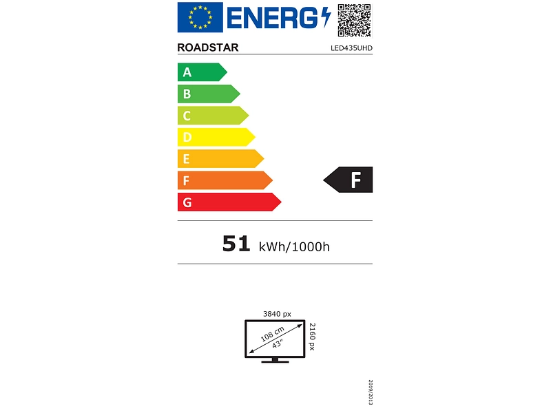 TV LED ROADSTAR 43''/110 cm