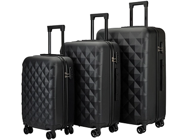 Set mit 3 Koffern schwarz