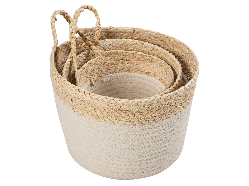 Panier de rangement CLAIRE blanc