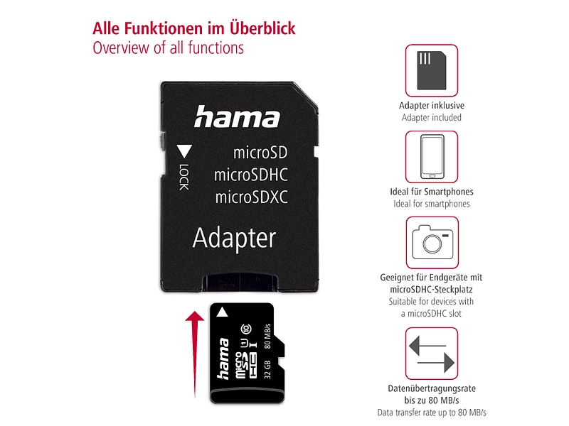 Micro SDHC HAMA 32 GB
