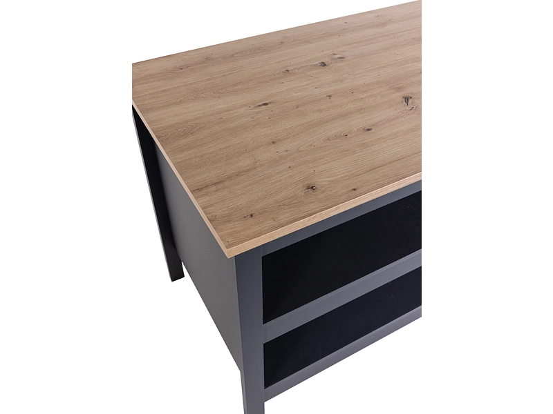 Kücheninsel NELL Spanplatte anthrazit