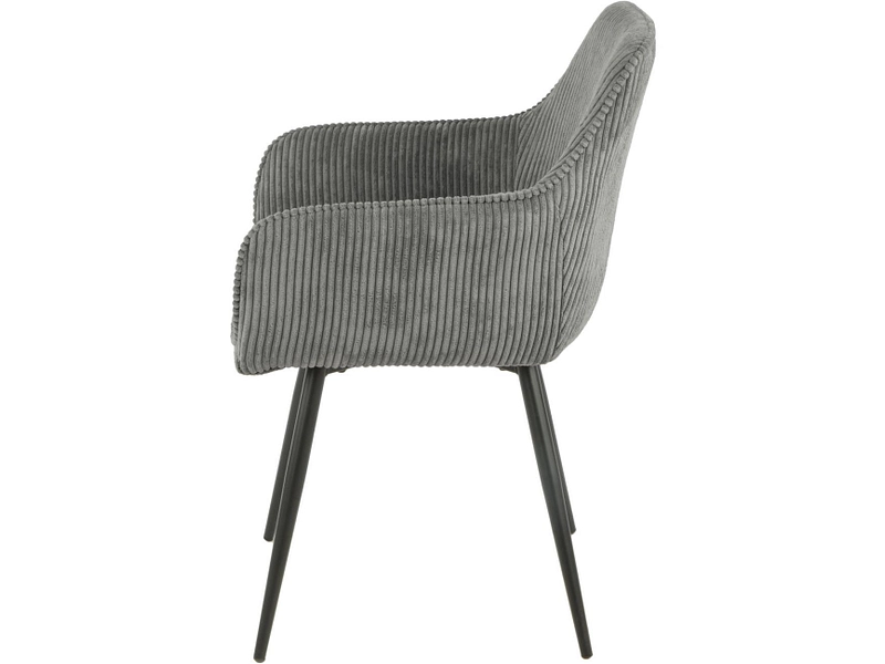 Chaise COLORADO velours gris anthracite