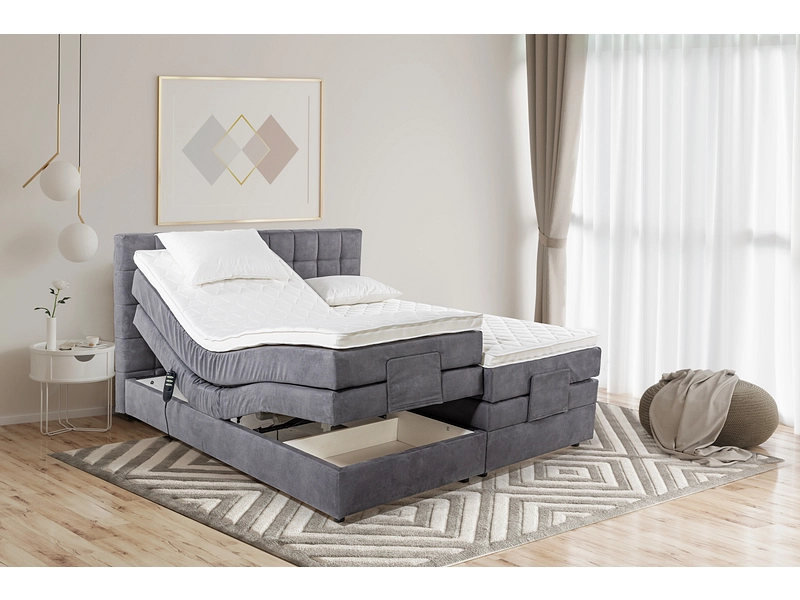 Boxspring électrique VICKY gris