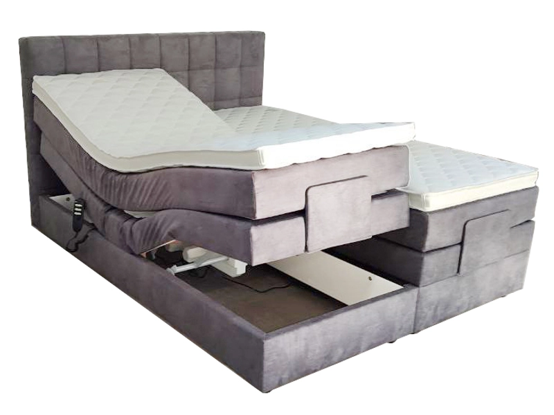 Boxspring électrique VICKY II gris