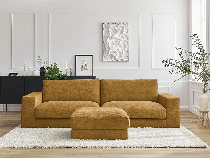 3er Sofa mit Hocker BOBOCHIC LEONARD