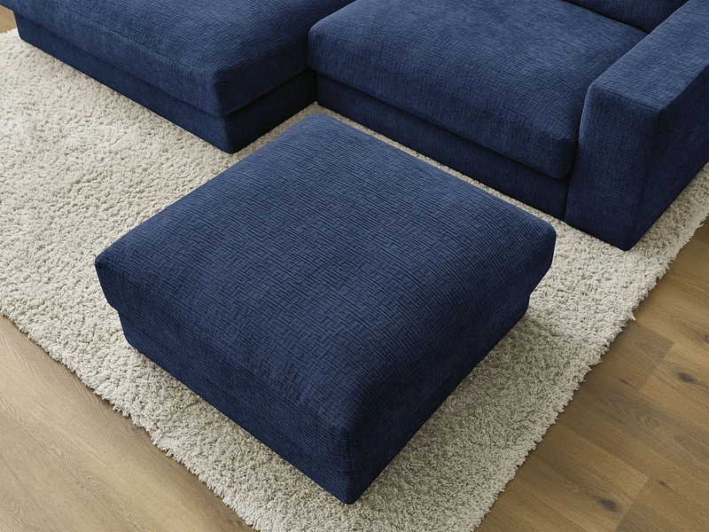 Divano ad angolo con pouf BOBOCHIC LEONARD