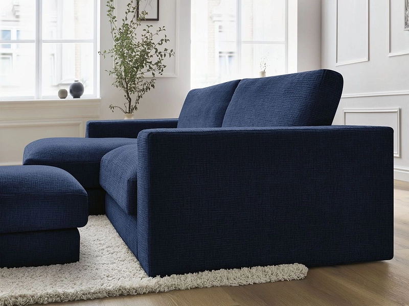 Divano ad angolo con pouf BOBOCHIC LEONARD