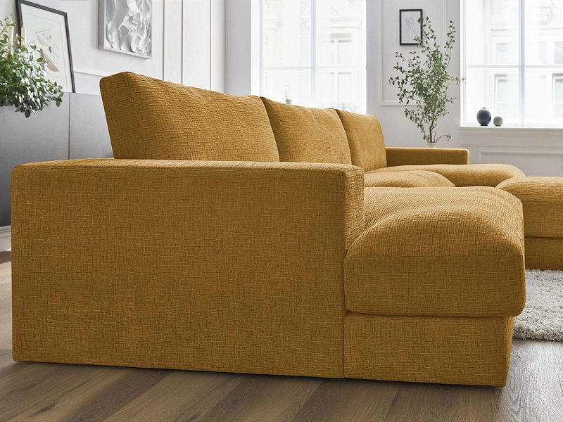 Panorama-Ecksofa mit Hocker BOBOCHIC LEONARD