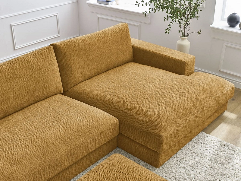 Panorama-Ecksofa mit Hocker BOBOCHIC LEONARD