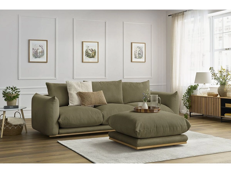 3er Sofa mit Hocker BOBOCHIC ERNEST