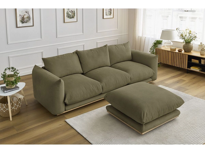 3er Sofa mit Hocker BOBOCHIC ERNEST