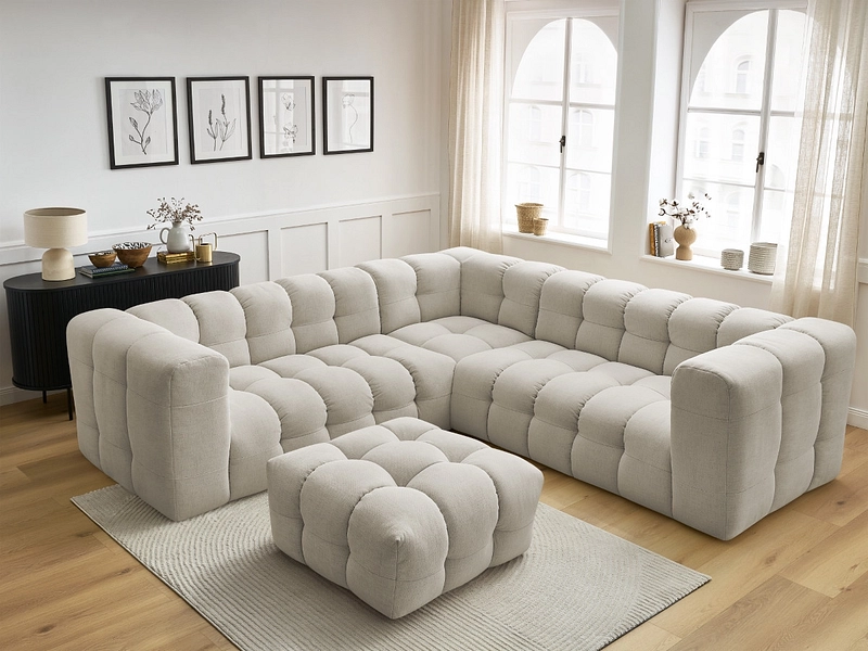 Ecksofa mit Hocker BOBOCHIC CLOUD