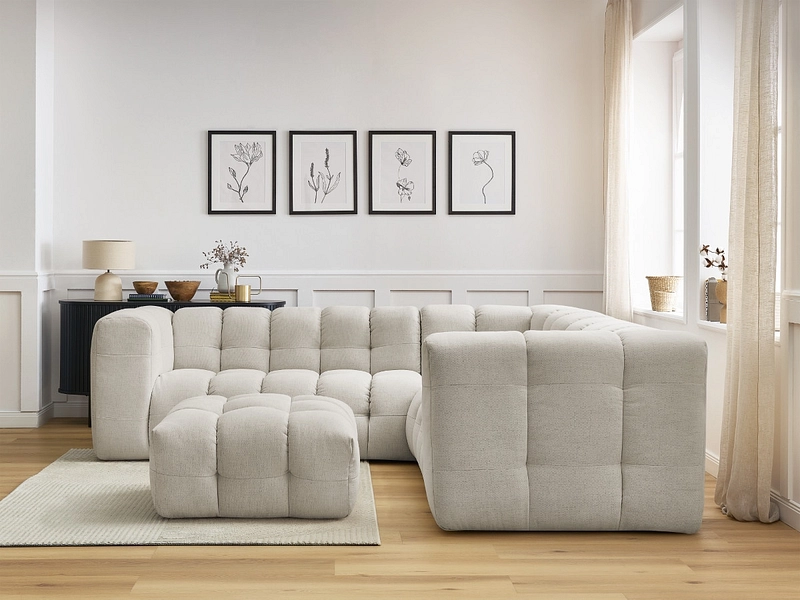 Ecksofa mit Hocker BOBOCHIC CLOUD