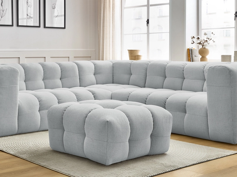 Divano ad angolo con pouf BOBOCHIC CLOUD