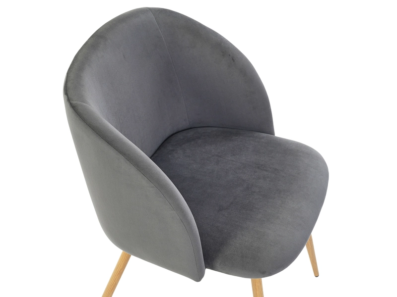 Chaise SYDNEY velours anthracite