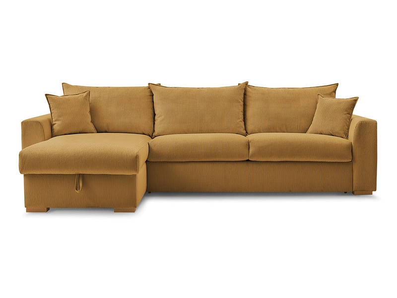 Ecksofa BOBOCHIC AUGUSTIN Cord-Stoff gelb - Conforama CH