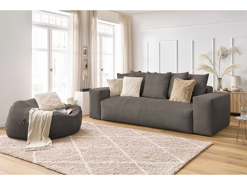 3er Sofa mit Hocker BOBOCHIC VOLTAIRE