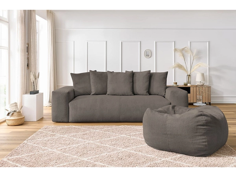 3er Sofa mit Hocker BOBOCHIC VOLTAIRE