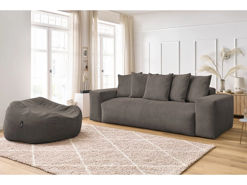 3er Sofa mit Hocker BOBOCHIC VOLTAIRE