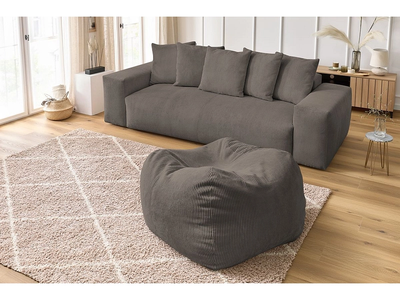 3er Sofa mit Hocker BOBOCHIC VOLTAIRE