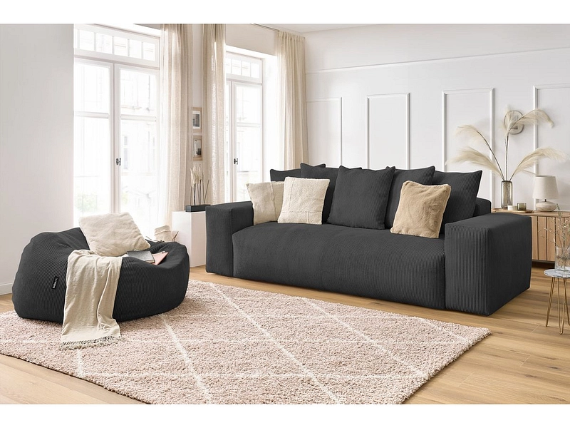 3er Sofa mit Hocker BOBOCHIC VOLTAIRE