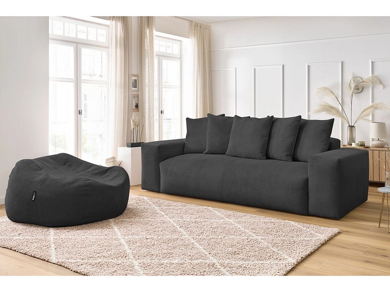 3er Sofa mit Hocker BOBOCHIC VOLTAIRE