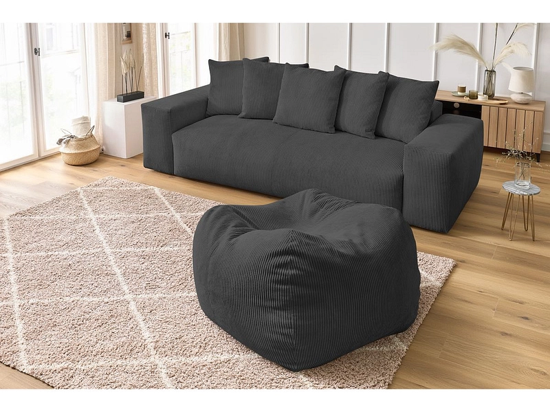 3er Sofa mit Hocker BOBOCHIC VOLTAIRE