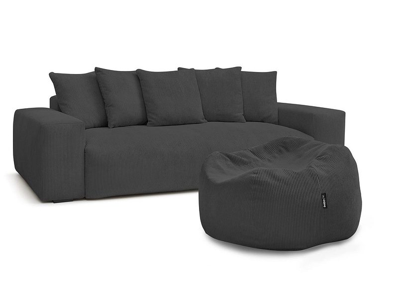 3er Sofa mit Hocker BOBOCHIC VOLTAIRE