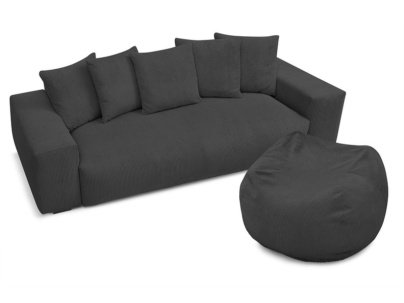 3er Sofa mit Hocker BOBOCHIC VOLTAIRE