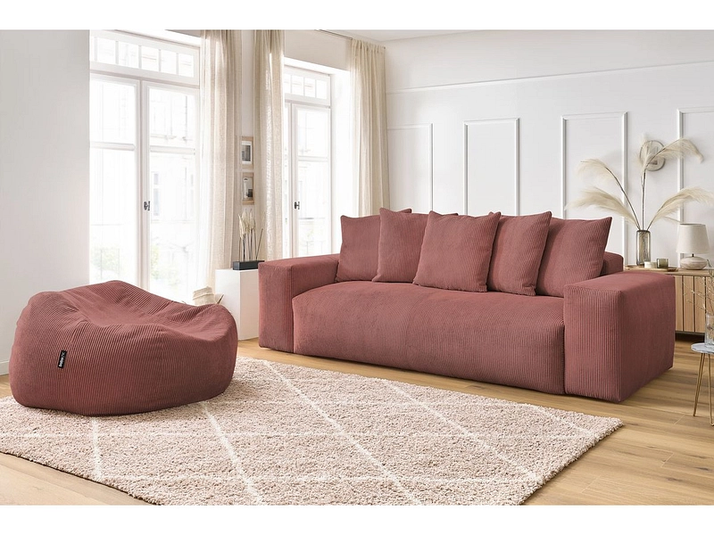 3er Sofa mit Hocker BOBOCHIC VOLTAIRE