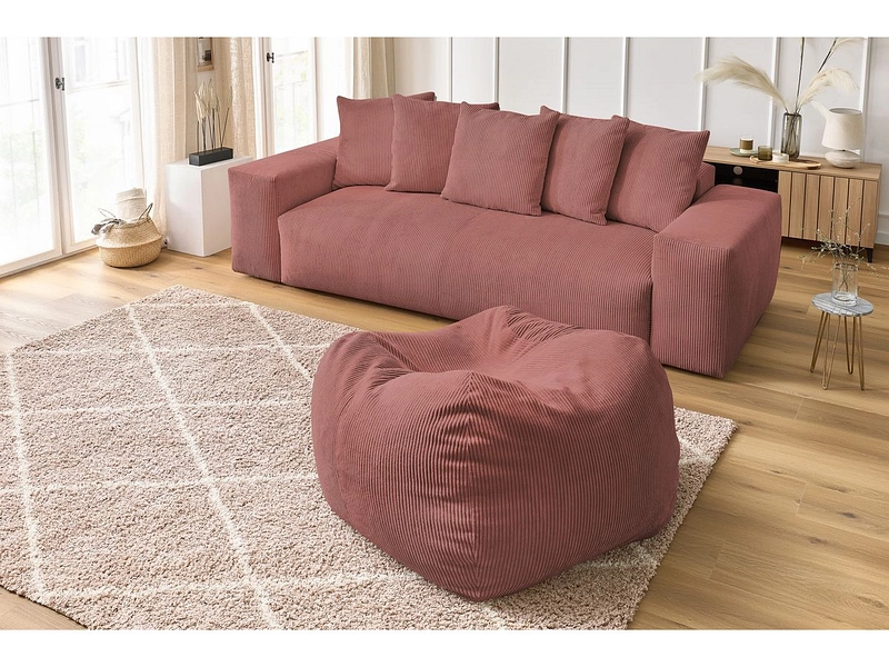 Divano 3 posti con pouf BOBOCHIC VOLTAIRE