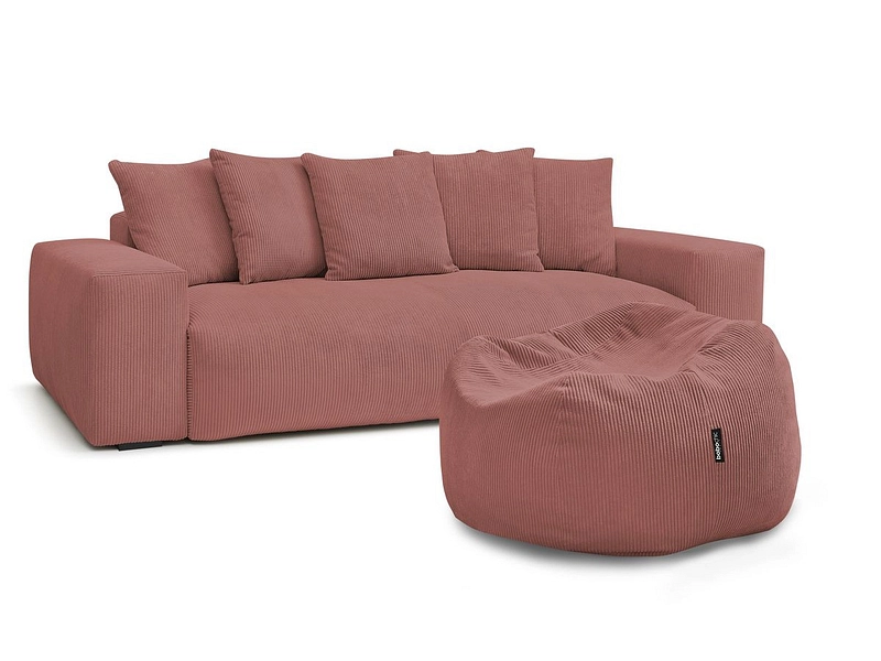 Divano 3 posti con pouf BOBOCHIC VOLTAIRE