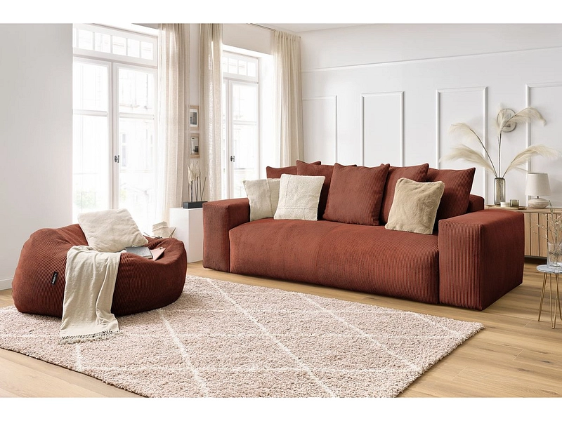 3er Sofa mit Hocker BOBOCHIC VOLTAIRE