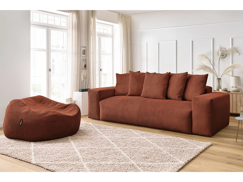 3er Sofa mit Hocker BOBOCHIC VOLTAIRE