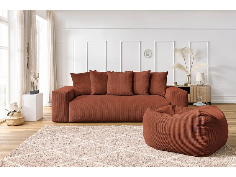 3er Sofa mit Hocker BOBOCHIC VOLTAIRE