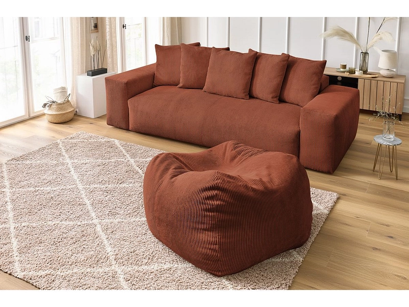 3er Sofa mit Hocker BOBOCHIC VOLTAIRE