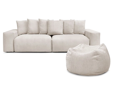 Sofa mit Hocker BOBOCHIC VOLTAIRE