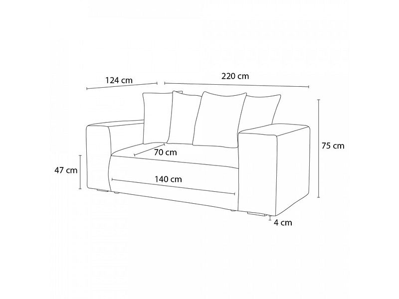 2er Sofa BOBOCHIC VOLTAIRE