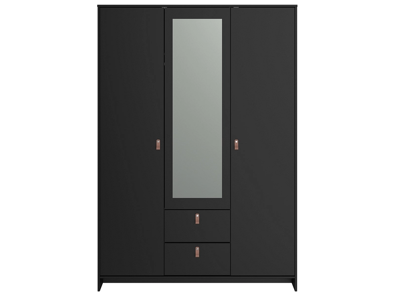 Armoire portes battantes BIARRITZ noir